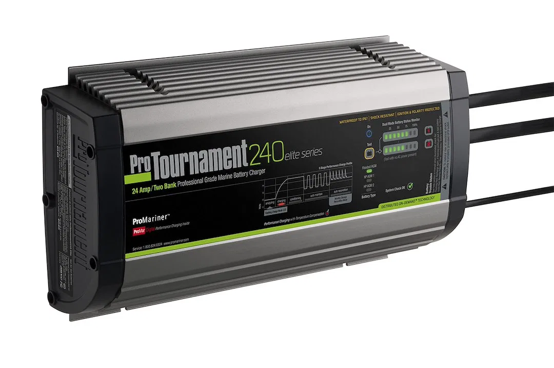 52024 – PRO MARINER Battery Charger, For 12 Volt Batteries 2 Bank Charger 120 Volt Power Supply 5 Step Fully Automati...
